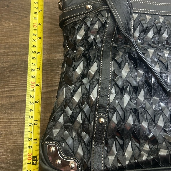 Rafe New York Y2K (Anthropologie) leather and plastic woven larger bag! Lux y2K - Picture 11 of 12